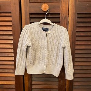 NWOT Gray Ralph Lauren button down cardigan 3T